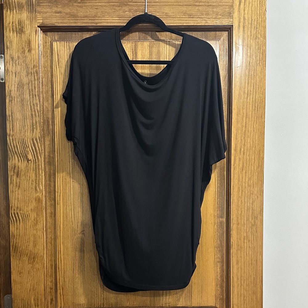 By Johnny Black Draped Dolman Short-Sleeve Tunic